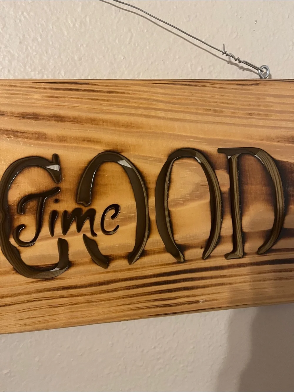 Wooden 'God Is Good All The Time' Cutout Wall Sign - Brown